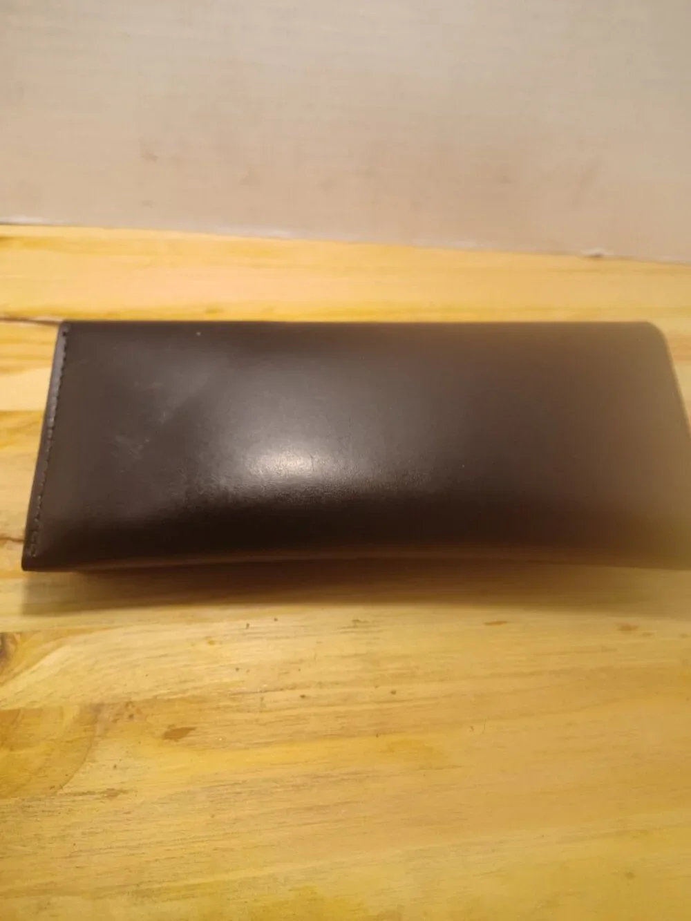 Saint Laurent Black Leather Eyeglass Case